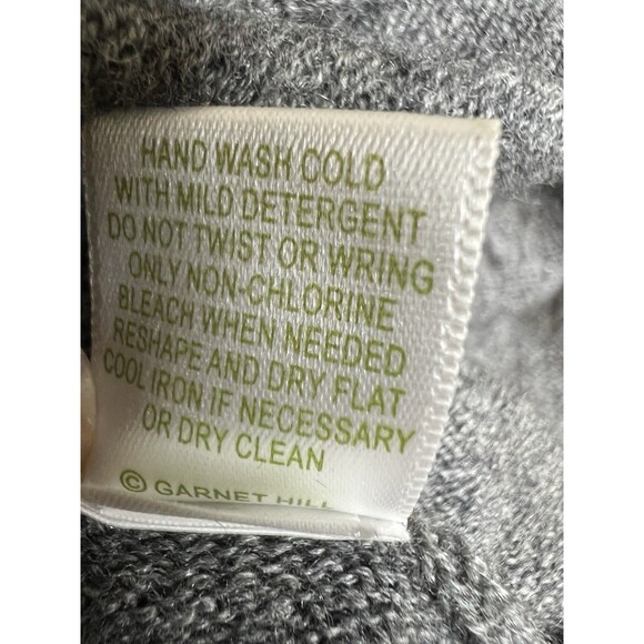 Garnet Hill Wool Cashmere Sweater Sz XS Gray Poncho Oversized Turtleneck - Picture 12 of 13